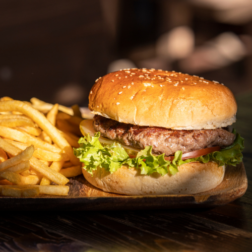 Hamburguesa con patatas